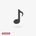 Music note Icon Vectoron, vector illustion flat design style.