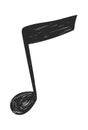 Music note informal sign doodle Royalty Free Stock Photo