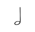 Music note. Isolated icon. Symbol of melody Royalty Free Stock Photo