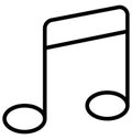 Music Note Isolated Line Vector Icon that can be easily modified or edited. Royalty Free Stock Photo