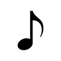 Music note isolated - PNG Royalty Free Stock Photo