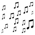 Music note ith white background