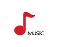 Music note logo vector