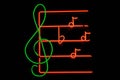 Music Note Neon Sign