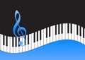 Music Note and piano keyboard