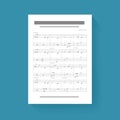 Music Note Sheet Compose Song Icon Illustration Vector Royalty Free Stock Photo