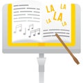 Music note stand vector flat icon isolated Royalty Free Stock Photo