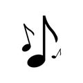 Music note with stars outline icon. Symbol, logo illustration for mobile concept and web design. Royalty Free Stock Photo