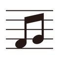 Music note on stave