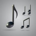 Music note vector icons Royalty Free Stock Photo