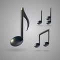 Music note vector icons