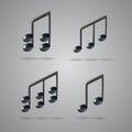 Music note vector icons Royalty Free Stock Photo