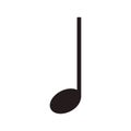 Music note vector illustration melody symbol. Musical design icon and abstract sound treble art. Song tune element composition Royalty Free Stock Photo