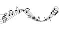 Music note vector sheet icon staff illustration design. Melody music note key sheet background design.