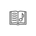 Music Notebook line icon