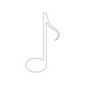Music noteicon. Element of web for mobile concept and web apps icon. Outline, thin line icon for website design and development, Royalty Free Stock Photo