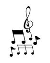 Music notes audio isolated icon