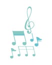 Music notes audio isolated icon