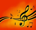 Music notes background Royalty Free Stock Photo
