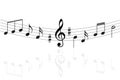 Music notes background Royalty Free Stock Photo