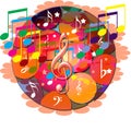 Music notes banner