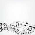 Music notes border Royalty Free Stock Photo