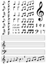 Music Notes Collection Royalty Free Stock Photo