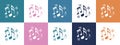 Music Notes Concept - Colorful Vector Illustrations Isolated On White Background Royalty Free Stock Photo