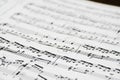 Music notes detail Royalty Free Stock Photo
