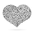 Music notes heart. Royalty Free Stock Photo