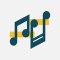 Music notes icon . Vector illustration eps 10 Royalty Free Stock Photo
