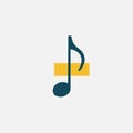 Music notes icon . Vector illustration eps 10 Royalty Free Stock Photo