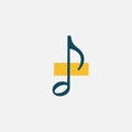 Music notes icon . Vector illustration eps 10 Royalty Free Stock Photo