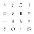 Music notes icons