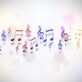 Music Notes Multicolor Background Royalty Free Stock Photo