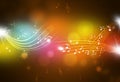 Music Notes Multicolor Background Royalty Free Stock Photo