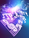 Music Notes Musical Background Royalty Free Stock Photo