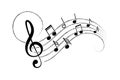 113_Music notes, musical design element, isolated Royalty Free Stock Photo