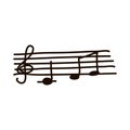 Music notes, musical design element, isolated, vector illustration Royalty Free Stock Photo