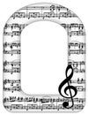 Music Notes Picture Portrait Frame