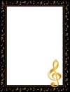 Music Notes Poster Frame Royalty Free Stock Photo