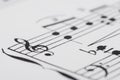 Music notes score background Royalty Free Stock Photo