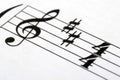 Music notes score background Royalty Free Stock Photo