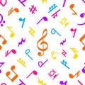 Music Notes seamless pattern