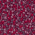 Music notes seamless patternillustration