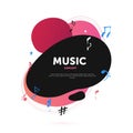 Music notes shape path. Modern colorful abstract musical background. Vector illustration Royalty Free Stock Photo