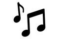 Music notes sign, melody or tune vector icon for musical illustrations or logos design