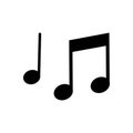Music notes, song, melody and tune vector icon Royalty Free Stock Photo
