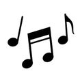 Music notes, song, melody and tune vector icon Royalty Free Stock Photo