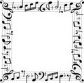 Music notes square box border